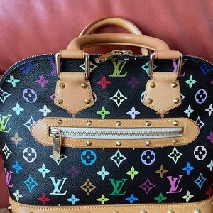 Authentic Louis Vuitton Alma Multicoloured black